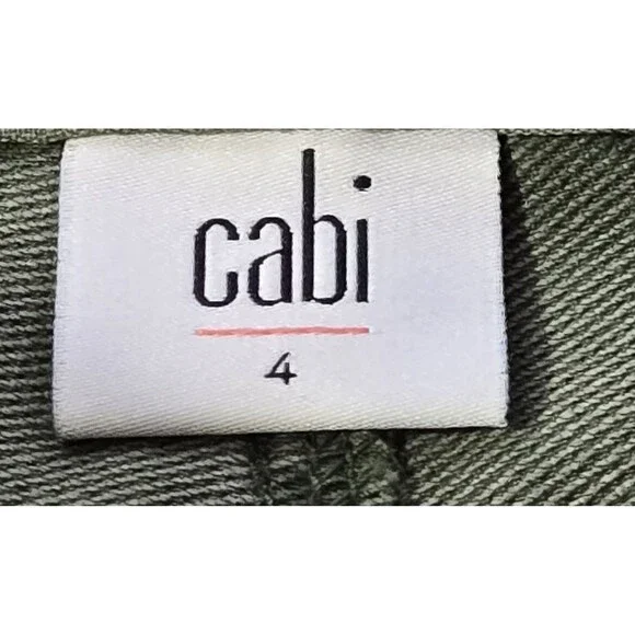 Cabi The Quest Olive Green Cargo Skinny Ankle Stretch Pants 5315 Women's Size 4 - Picture 6 of 6